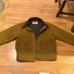 Men's Tin Cloth Work Jacket in Dark Tan